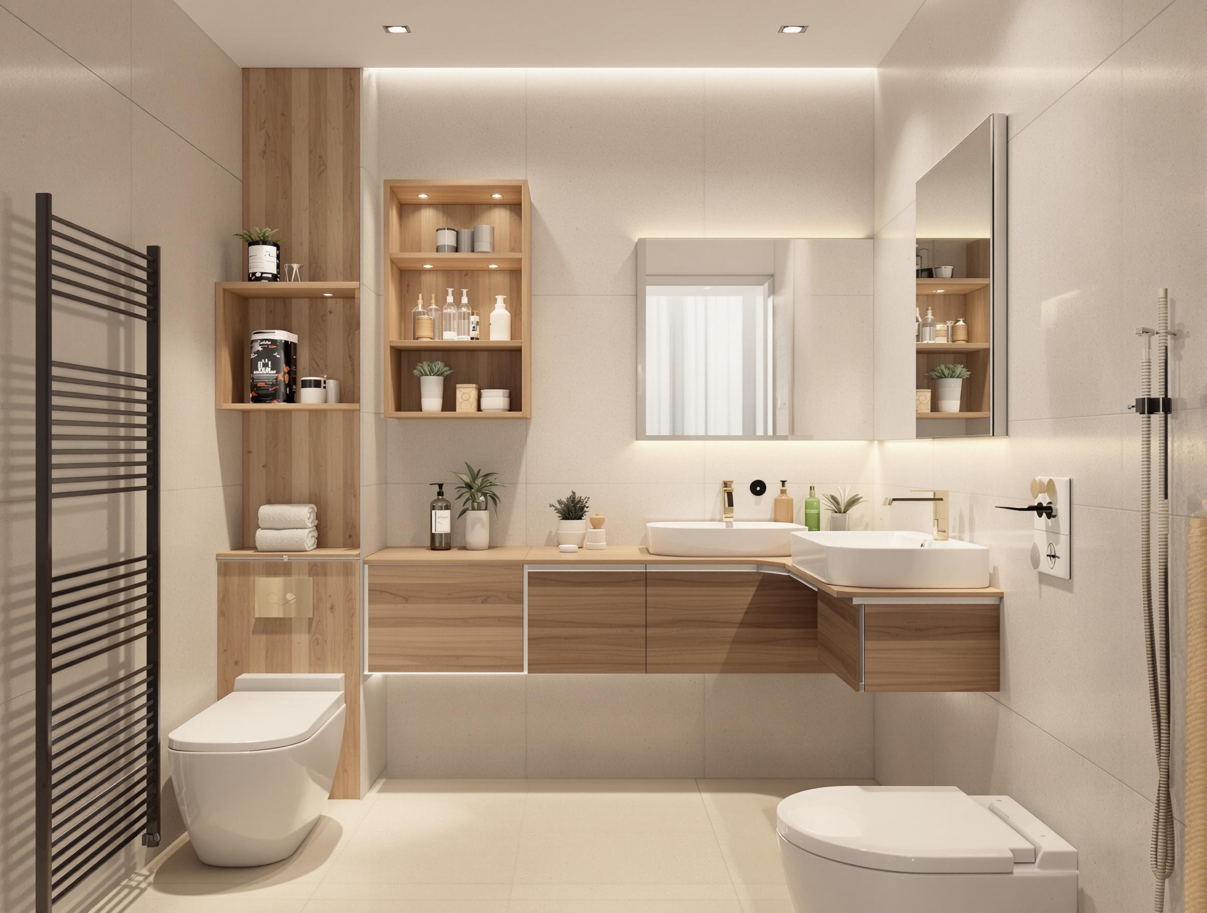Mur de salle de bain rénové avec de la fibre de verre camouflante