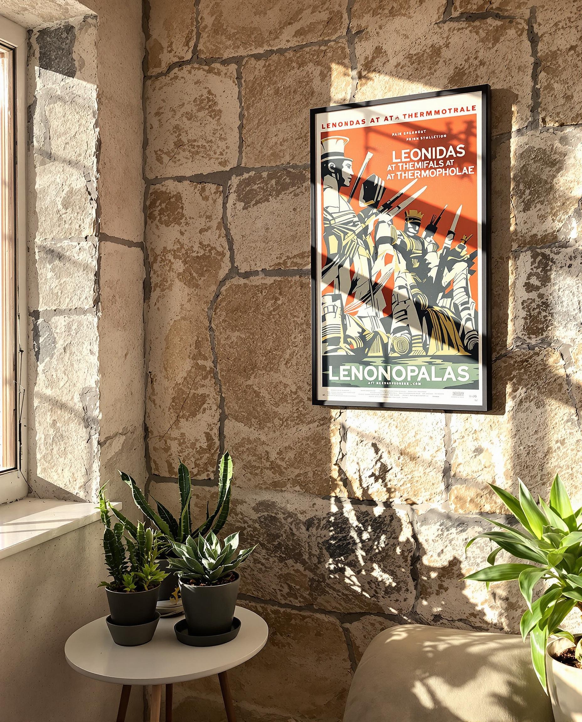 Coin salon moderne avec mur en pierre, fissures discrètes et plantes grasses.