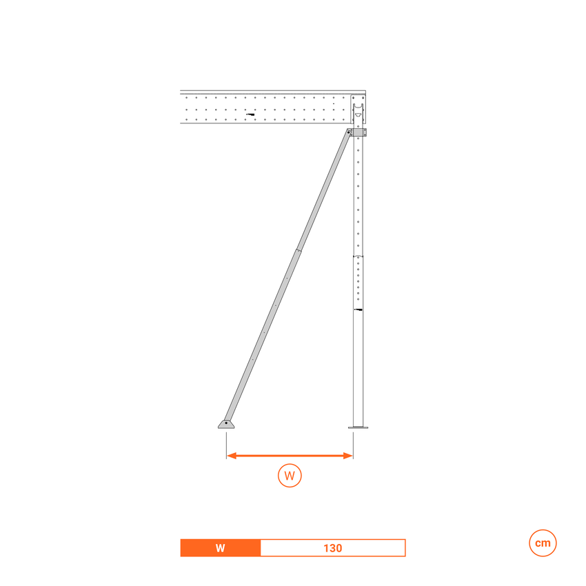 schéma appuis réglables étai stabilité monte-tuiles chantier humour