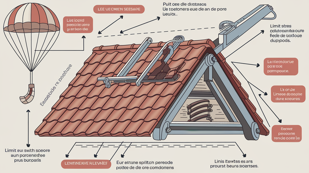 détail technique frein parachute capteur fin de course monte-tuiles