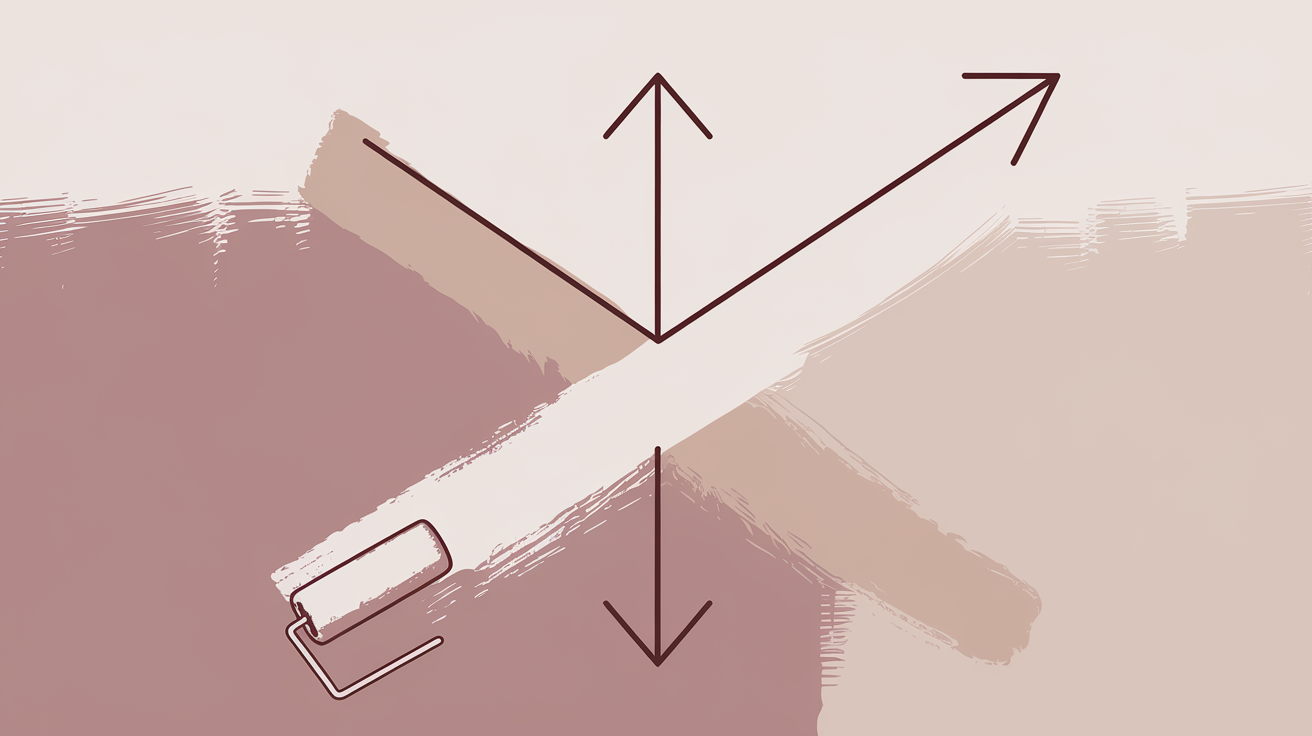 schéma technique passe croisée peinture rouleau