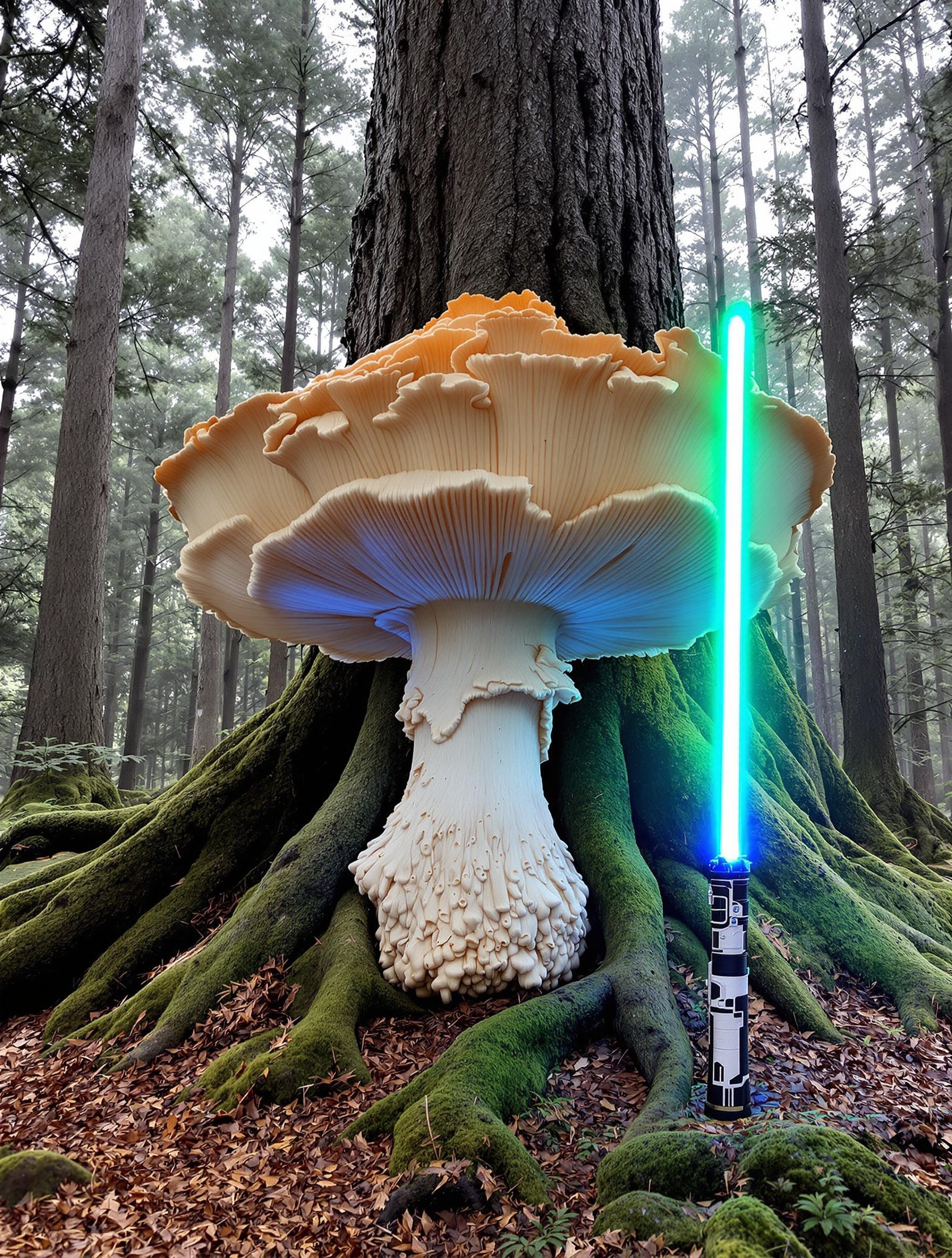 Sparassis crispa géant (20kg) trouvé dans une forêt japonaise.