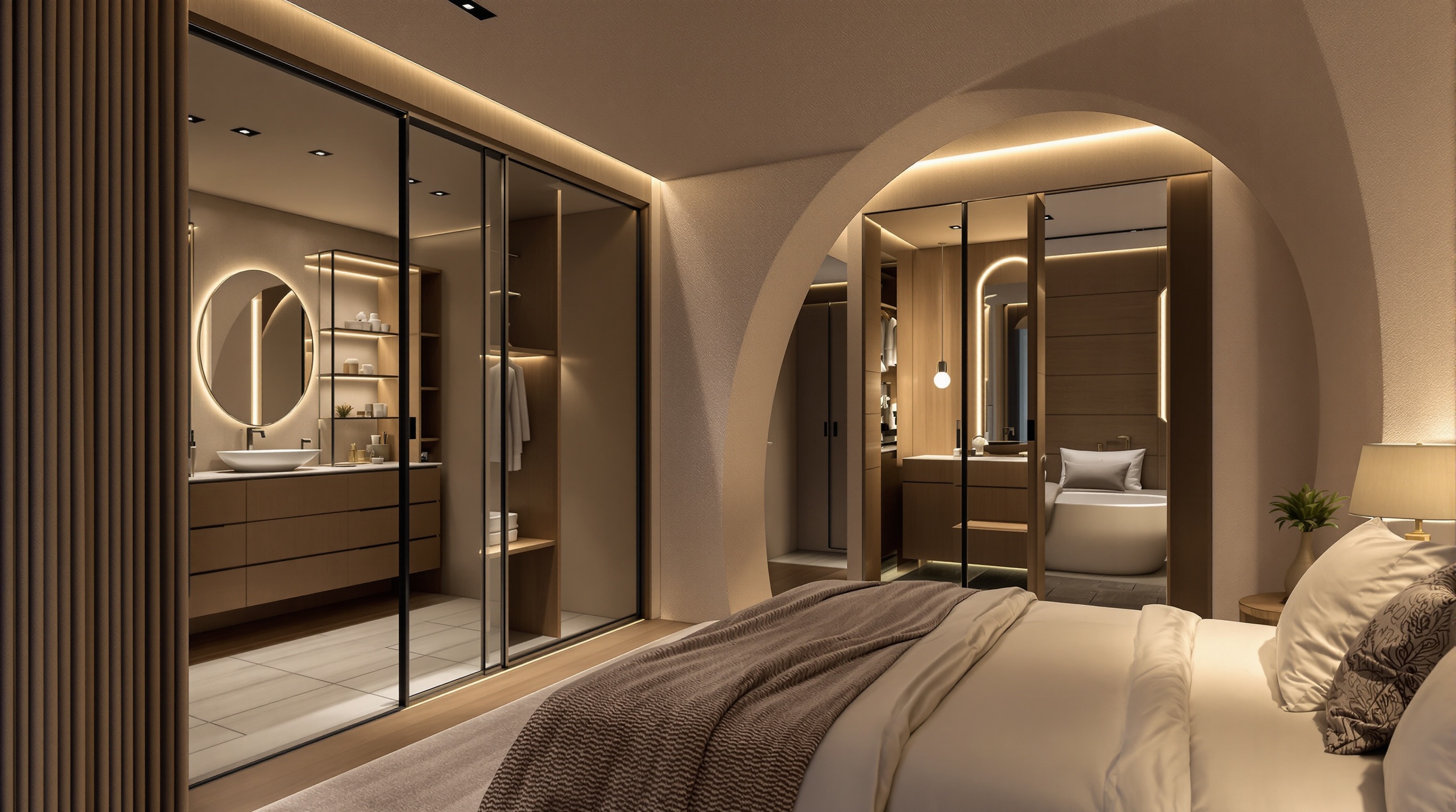 suite parentale moderne cocon dressing salle de bain contemporaine