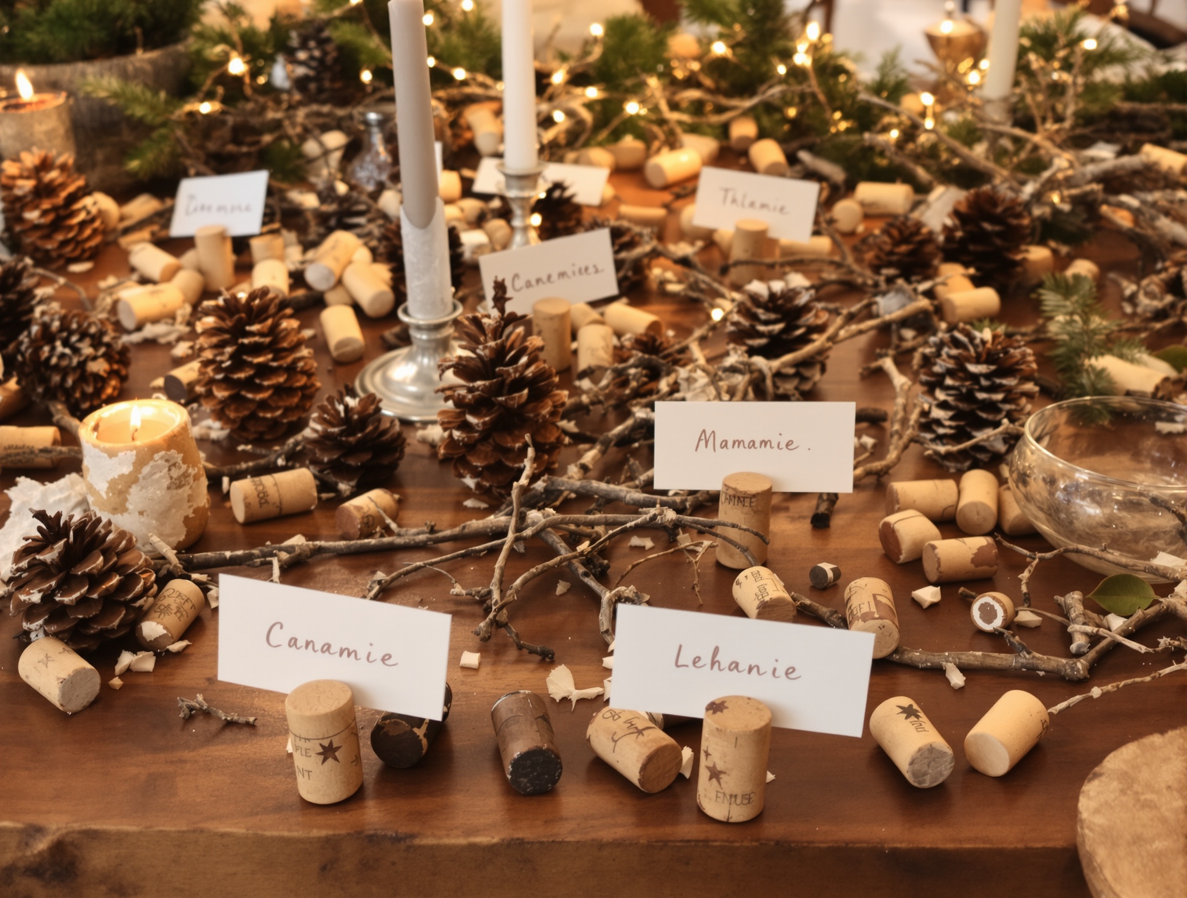 Table Noël DIY bricolée mais chic Samir Grospierre