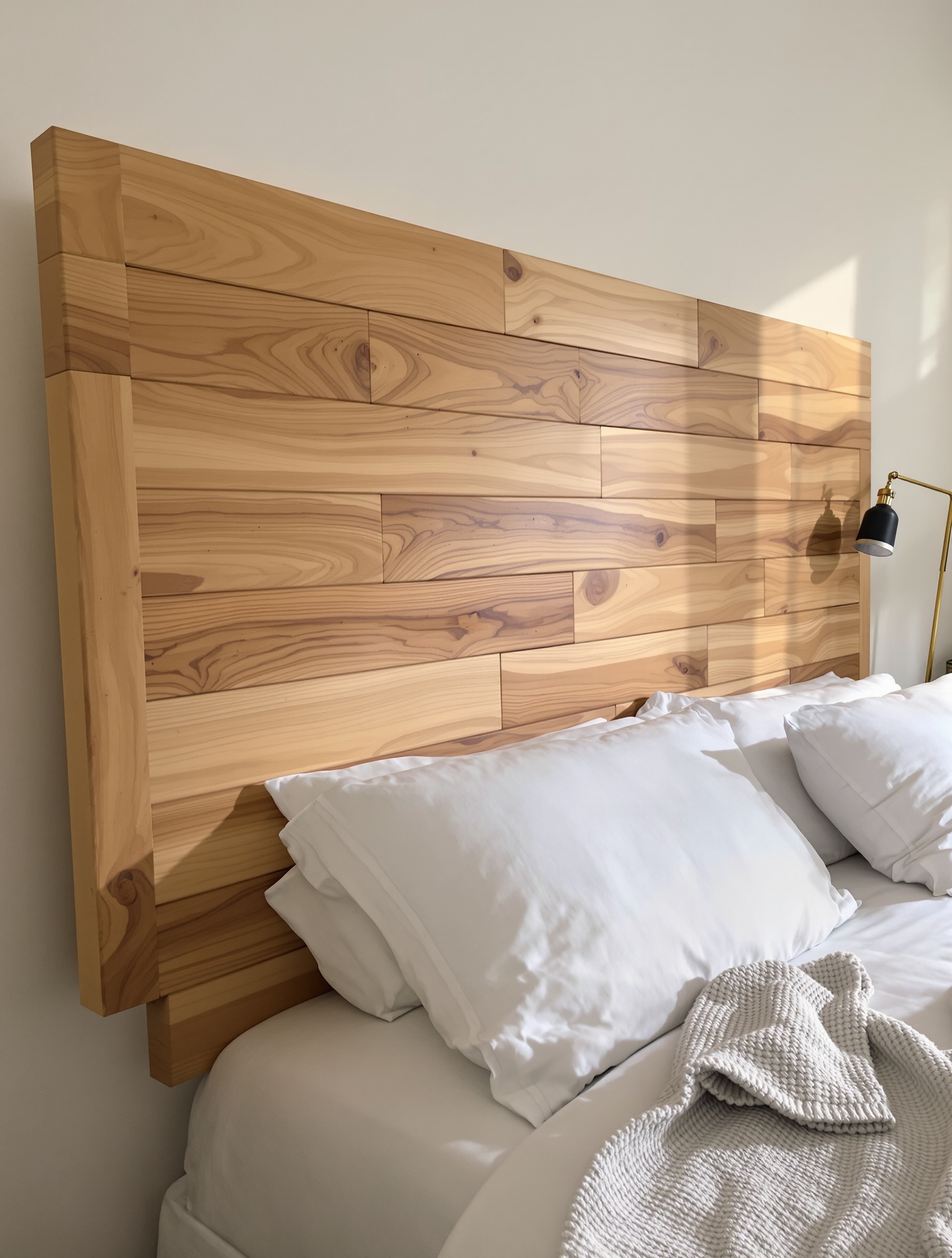 Tête de lit en bois DIY entretenue