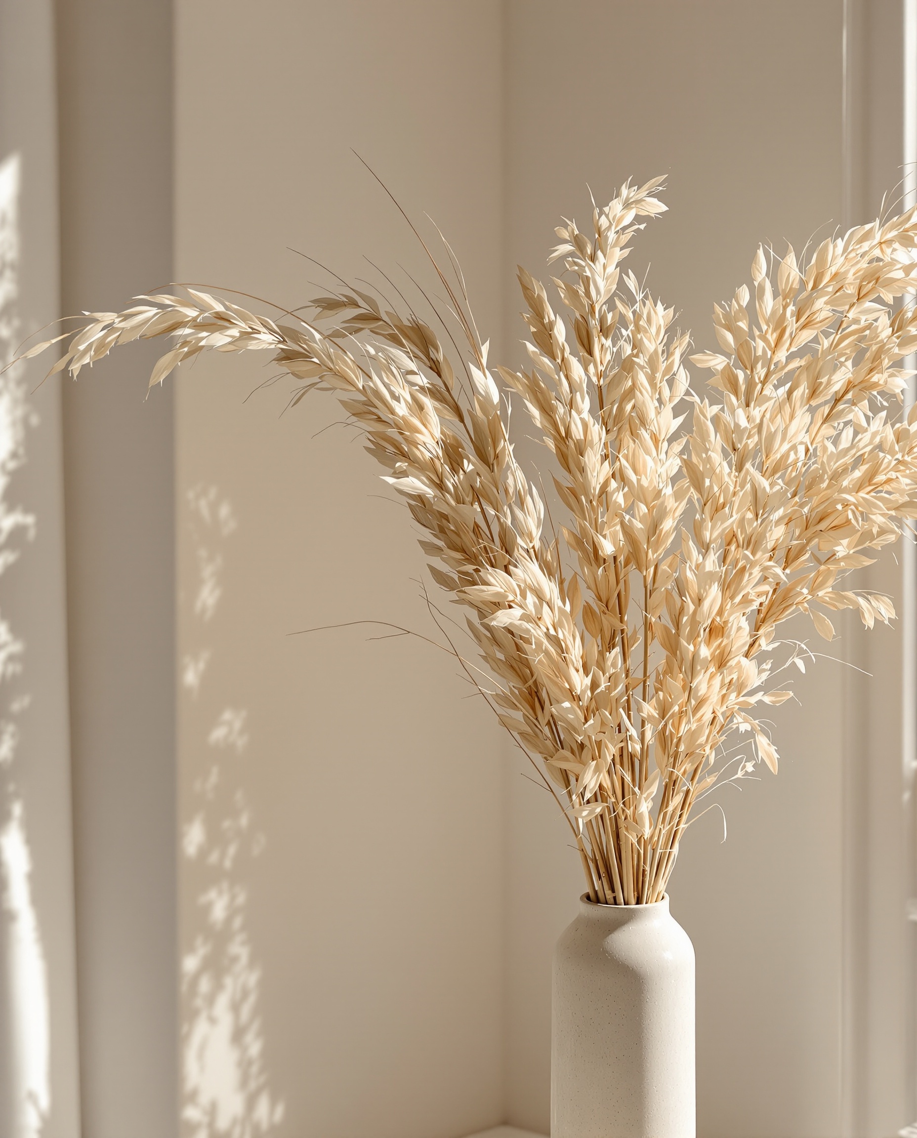 Tiges séchées papyrus décoration intérieure vase minimaliste