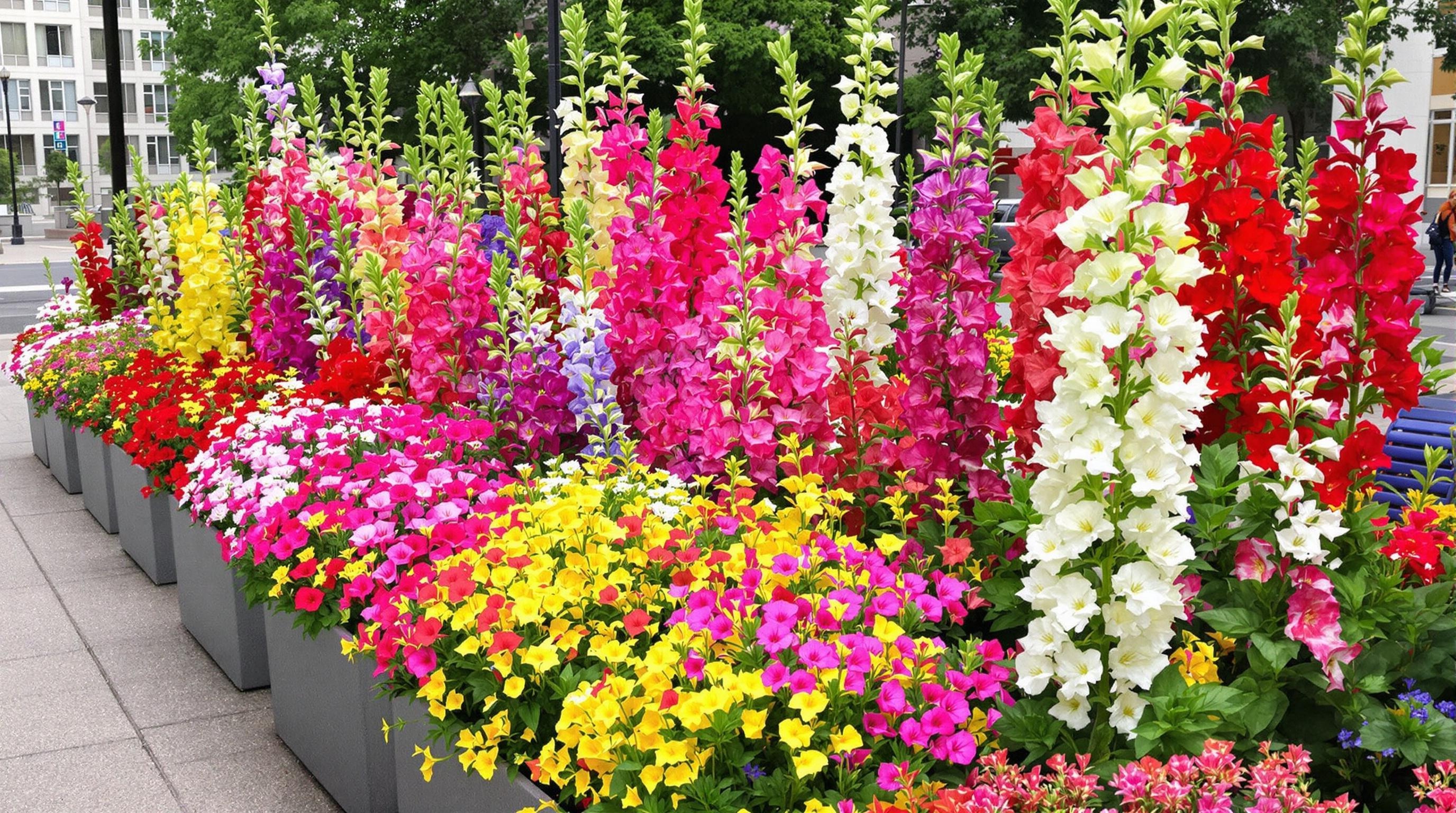 Variétés de gueules-de-loup Rocket, Madame Butterfly, Twinny et Floral Showers