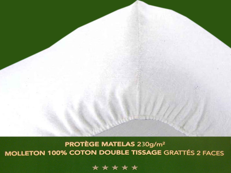 Protège matelas 90x200 cm, Alèse Imperméable et Anti Acariens, 100% coton